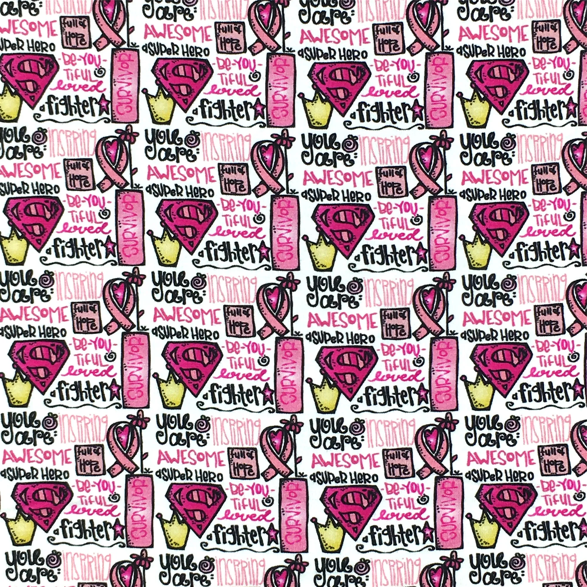 breast cancer printed fabric