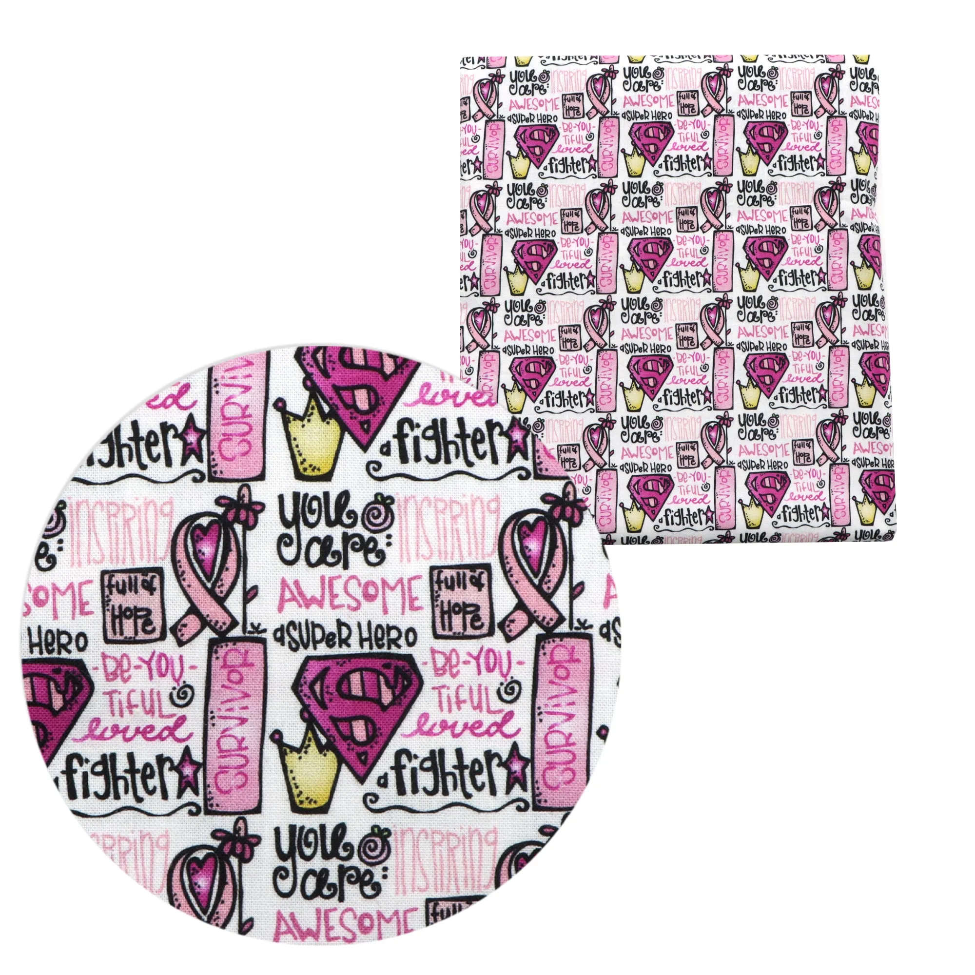 breast cancer printed fabric