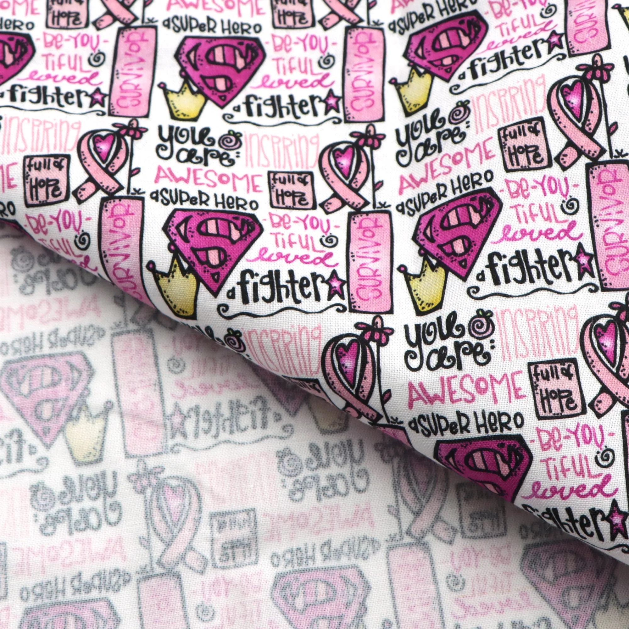 breast cancer printed fabric
