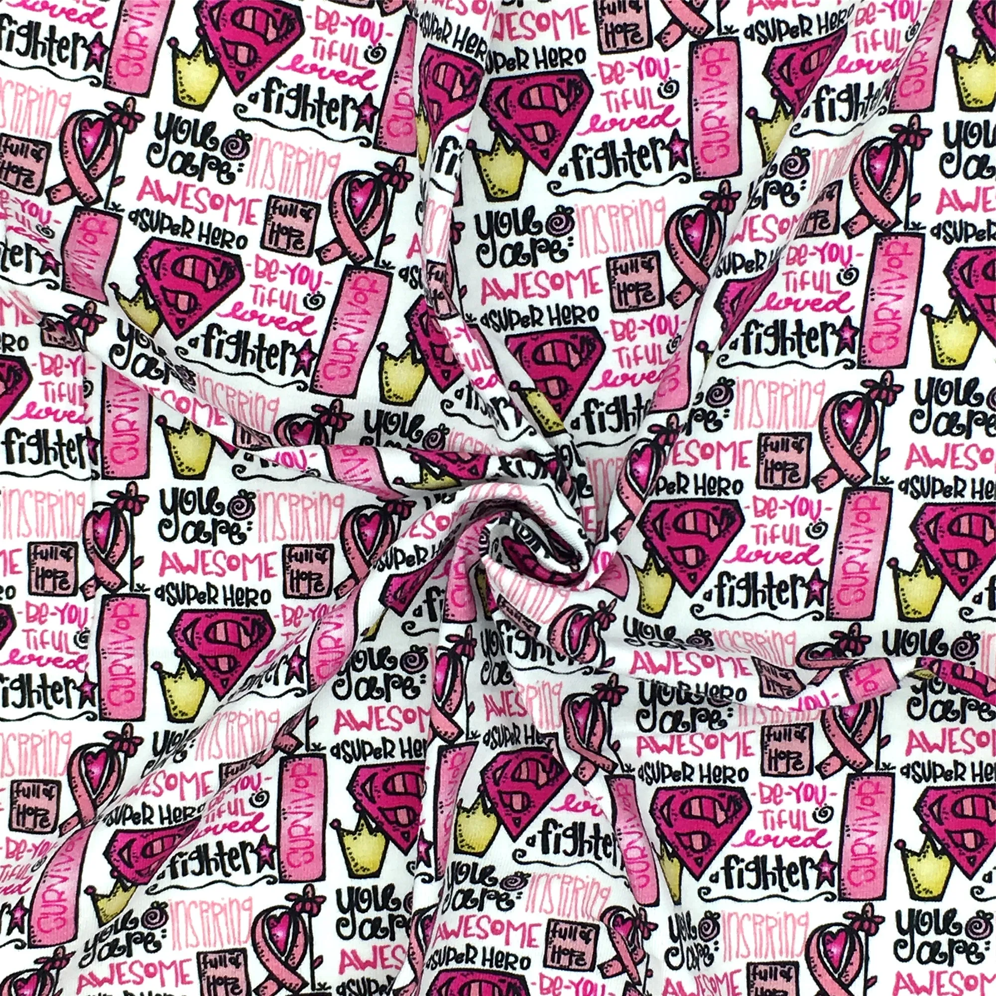 breast cancer printed fabric