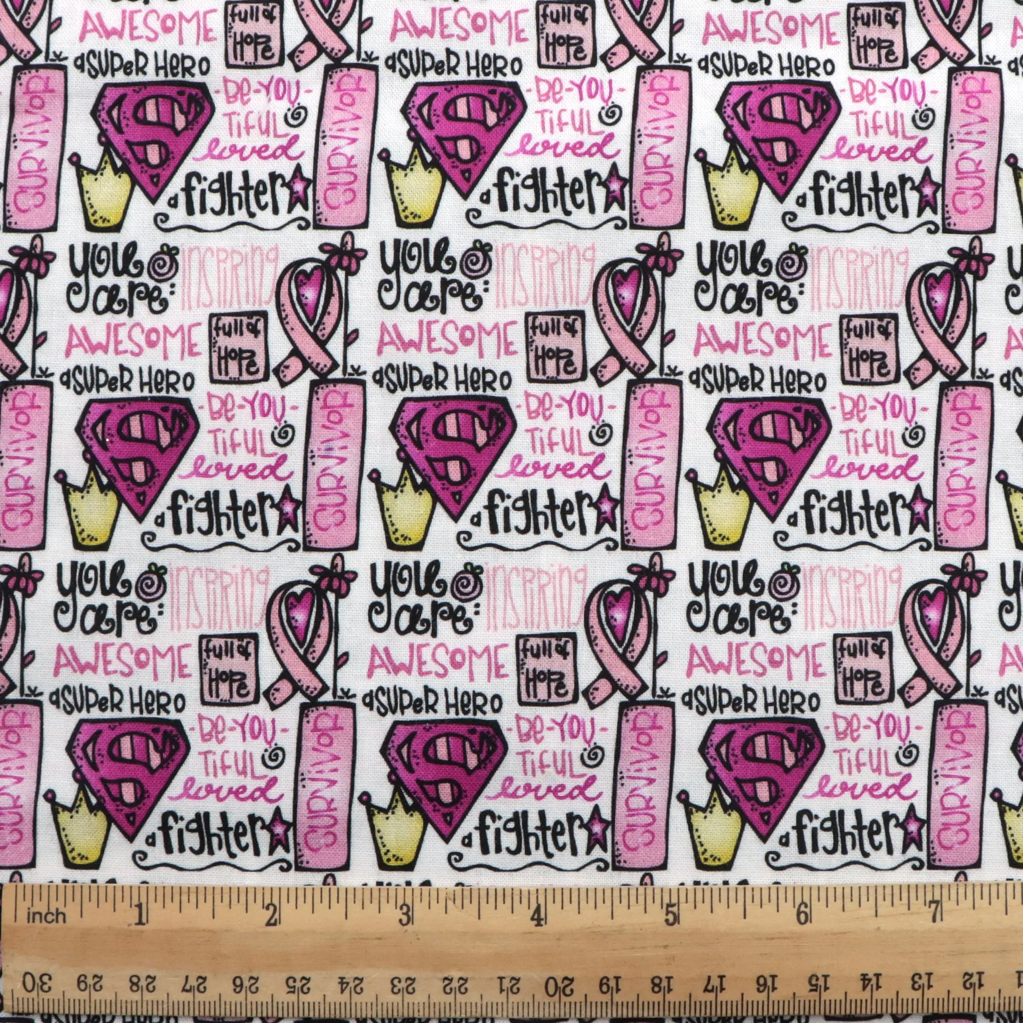 breast cancer printed fabric