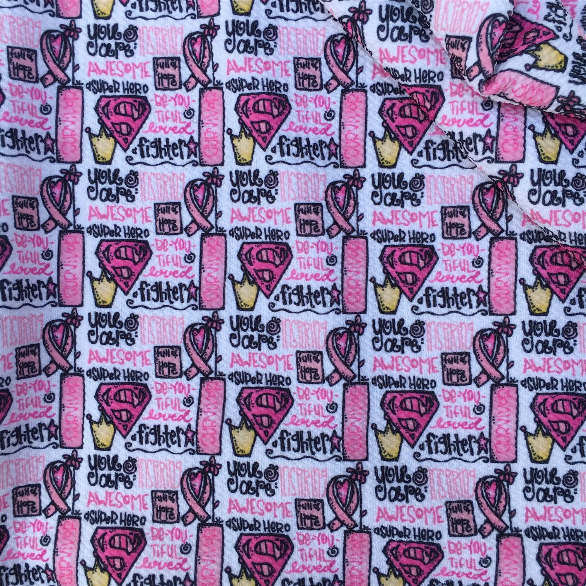 breast cancer printed fabric