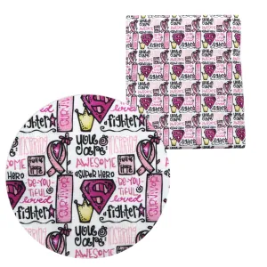 breast cancer printed fabric