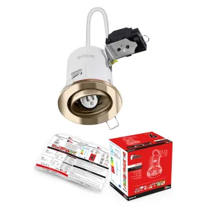 Brite-R FRTDL Fire Rated Tilt Downlight Antique Brass