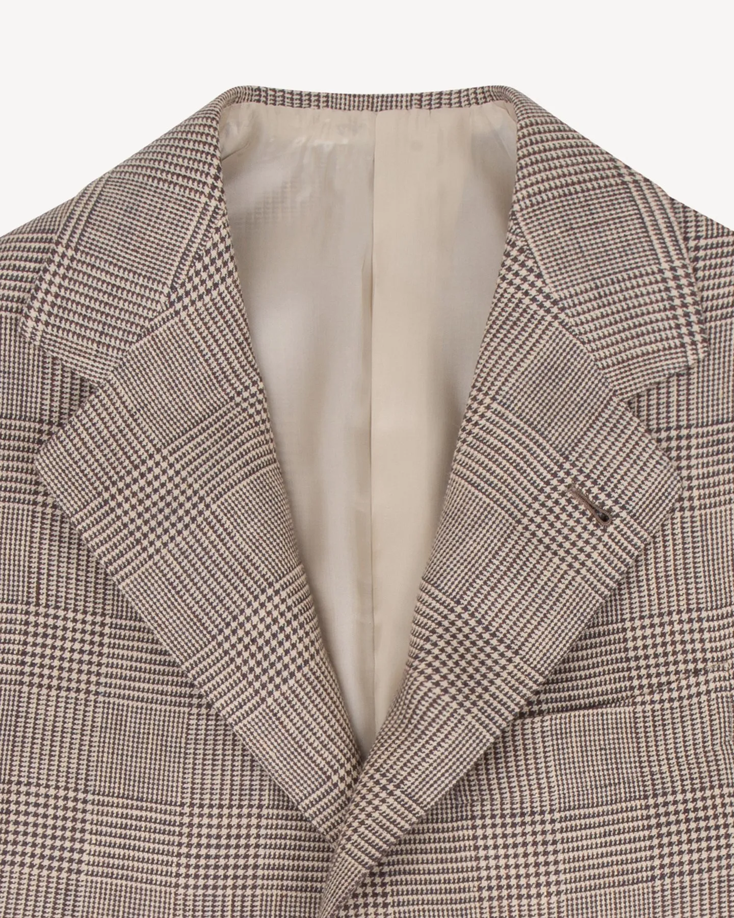 Brown Prince of Wales Linen Sport Coat