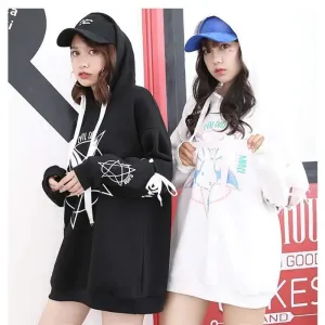 Bunny Pentagram Printed Long Sleeves
