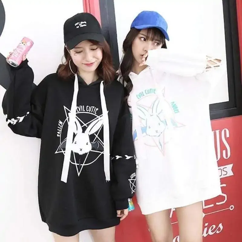 Bunny Pentagram Printed Long Sleeves