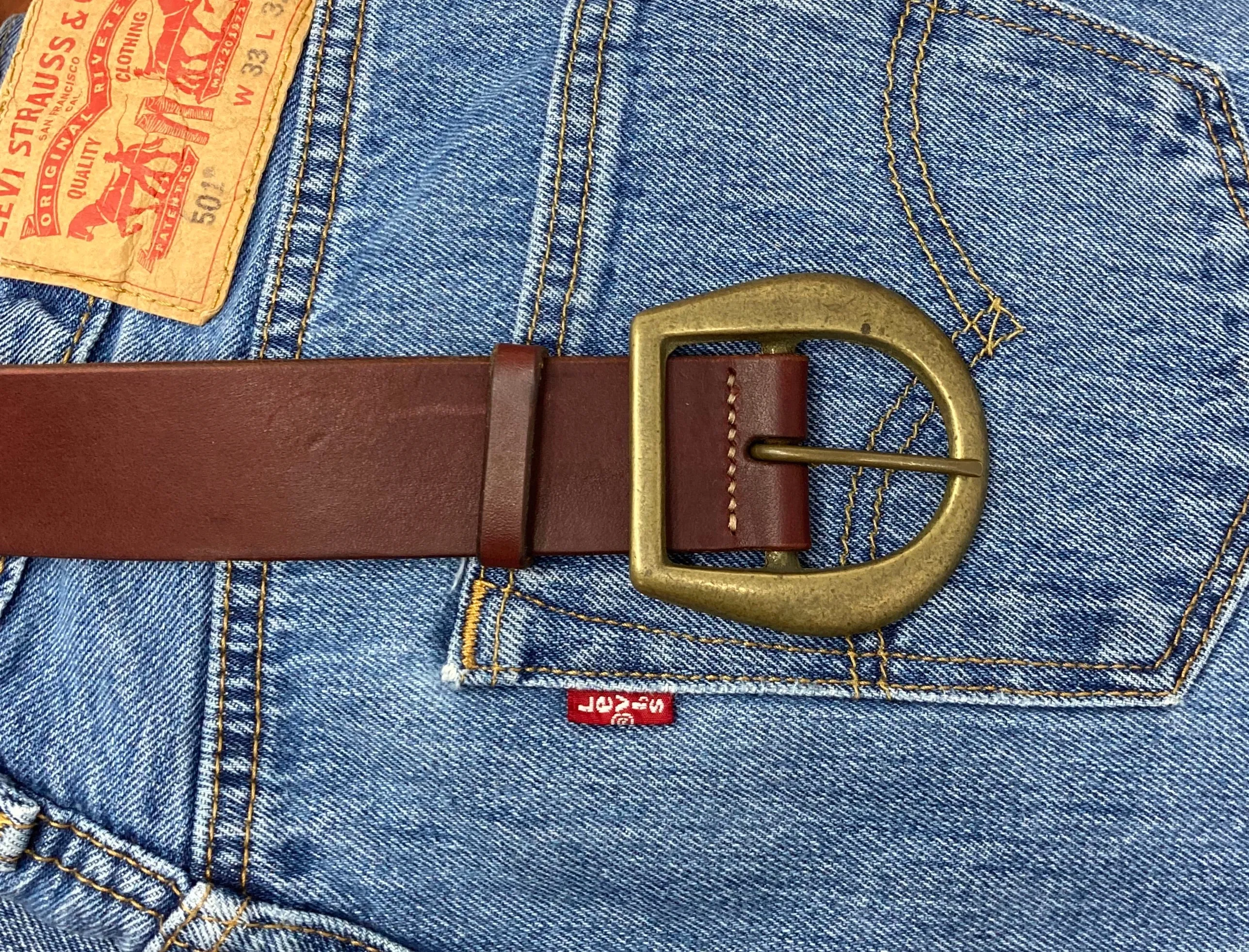 Burgundy Leather Belt