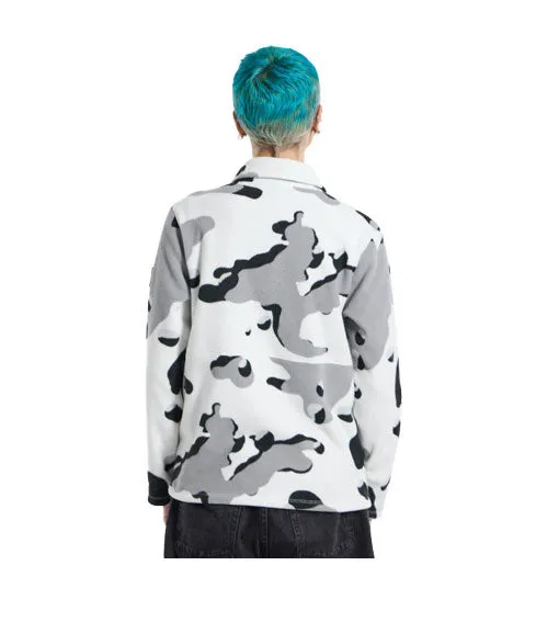 Burton Women's Cinder Fleece Snap Shirt Stout White Cookie Camo 2024