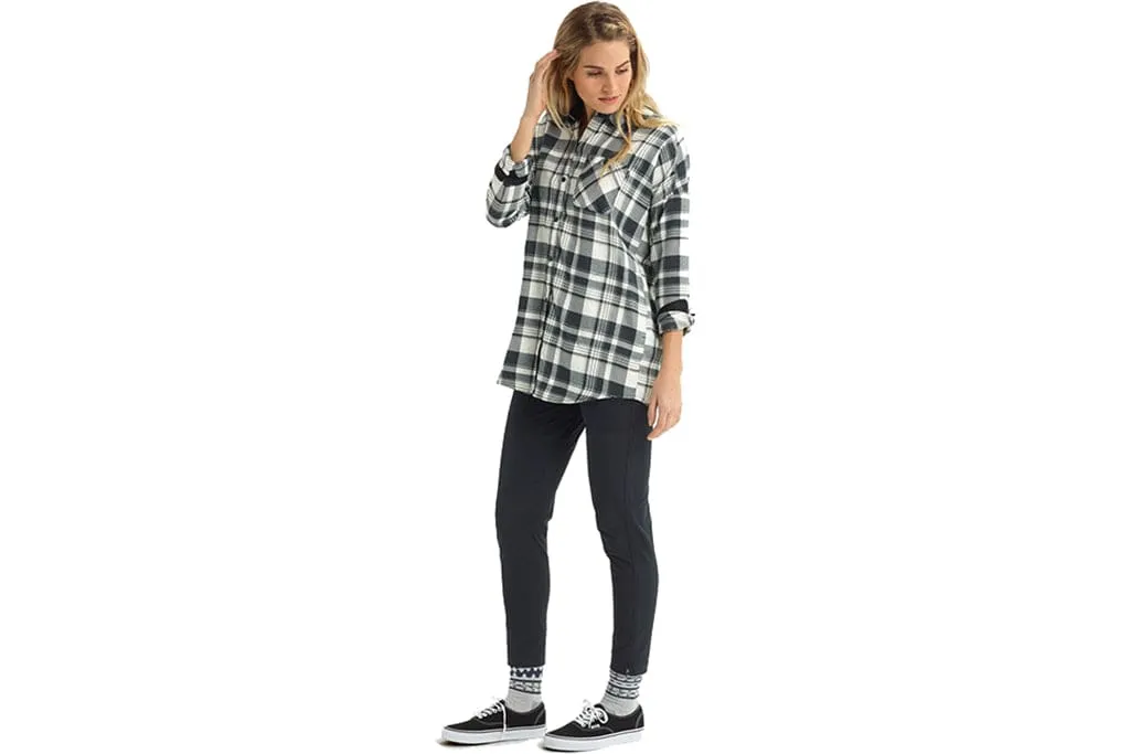 Burton Womens Grace Flannel True Black Marcy Plaid