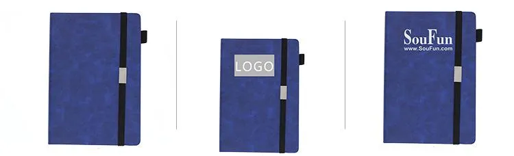 Business Notebook with Pen Holder and Elastic Band Closure