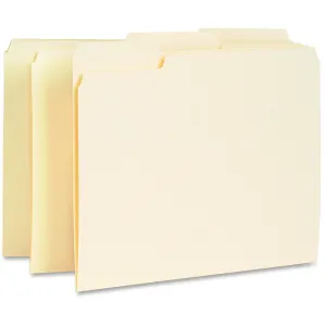 Business Source 1/3 Tab Cut Letter Recycled Top Tab File Folder