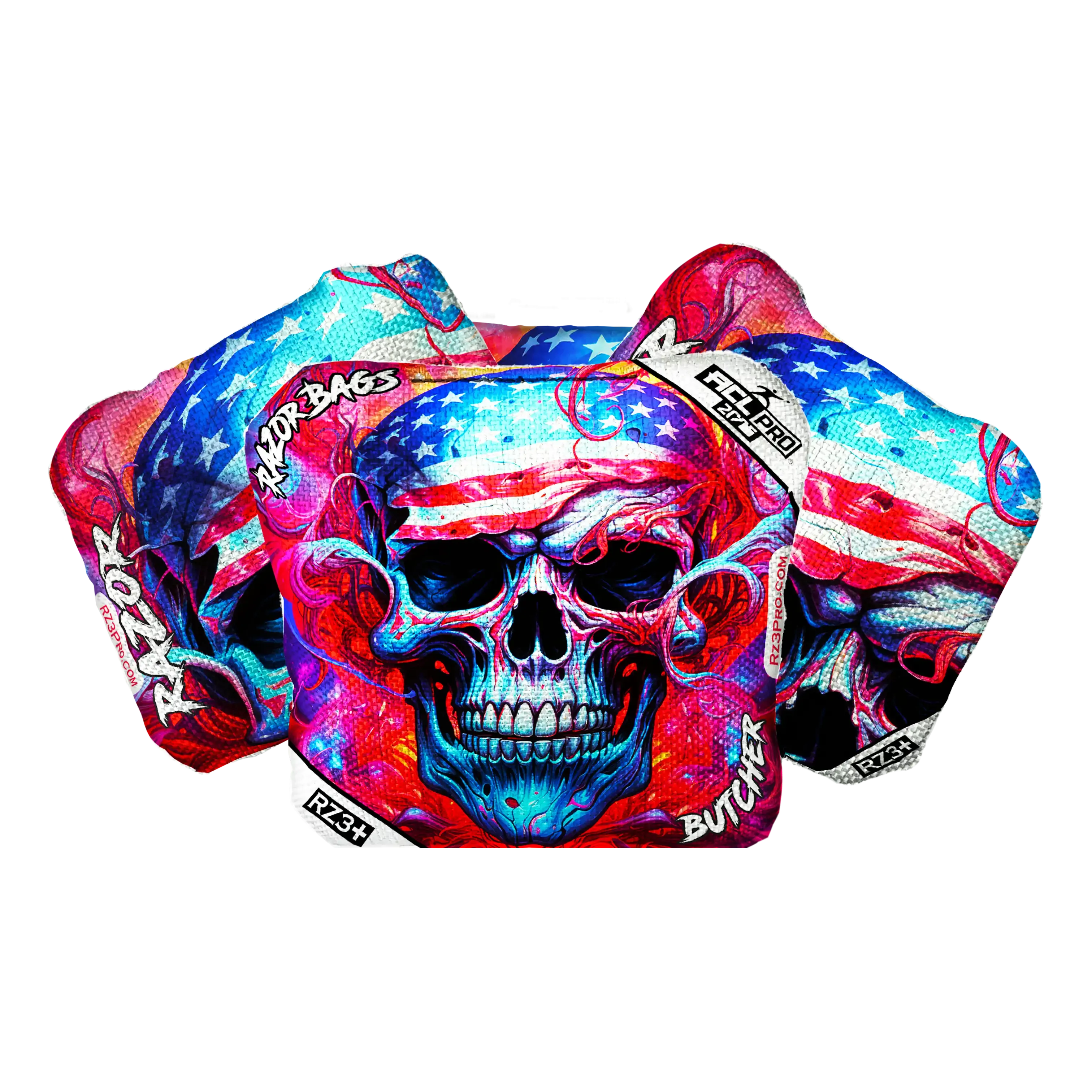 Butcher | Skull Merica | ACL PRO Razor Cornhole Bags