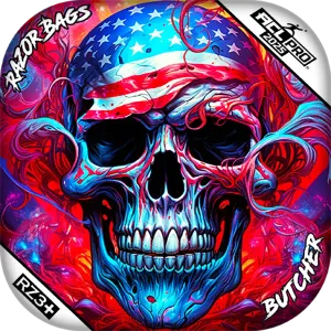 Butcher | Skull Merica | ACL PRO Razor Cornhole Bags