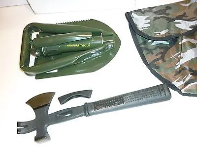 CAMPING TOOLS - FOLDING SHOVEL & COMBO AXE - BRAND NEW