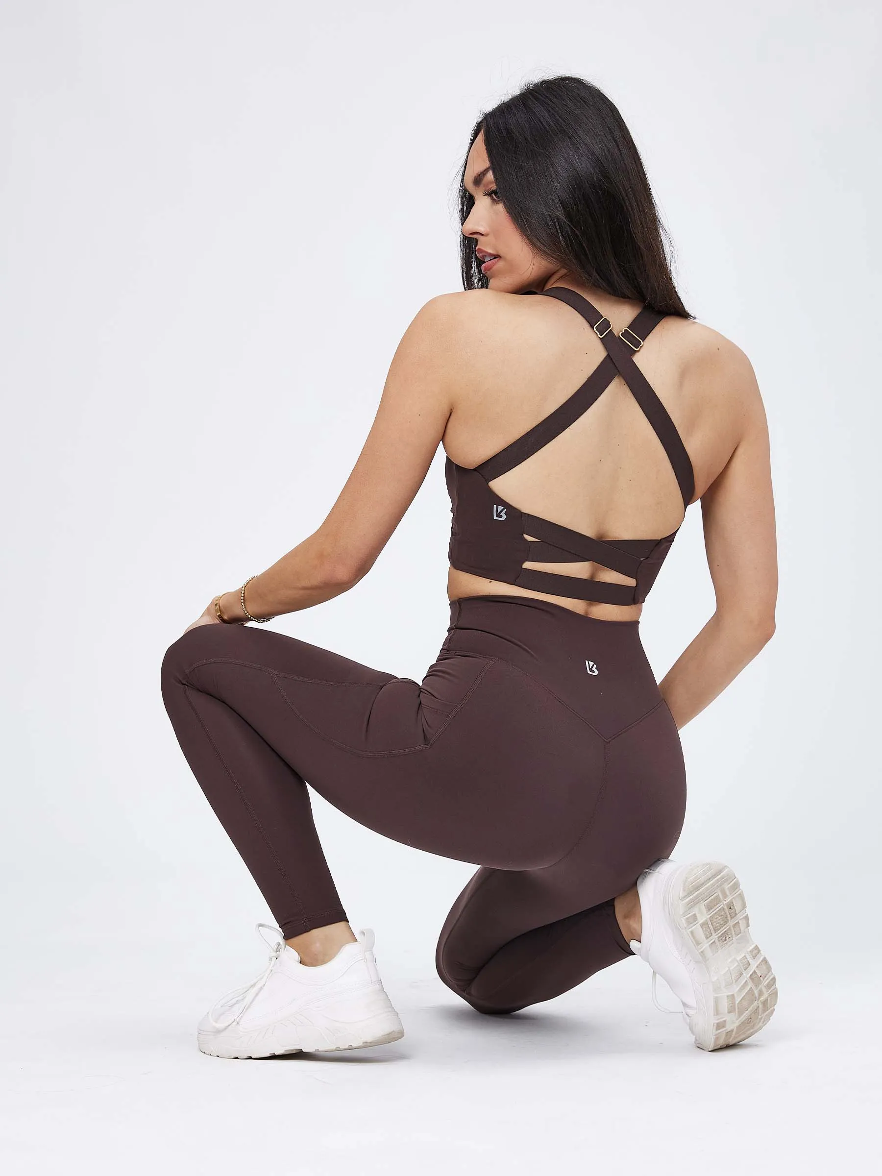 Candy Wrap Sports Bra - Journey Dark Brown