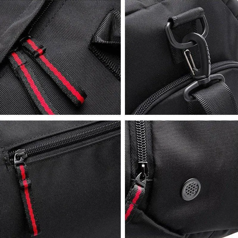 Canvas Duffle Bag Mens Womens Black Duffel Handbag