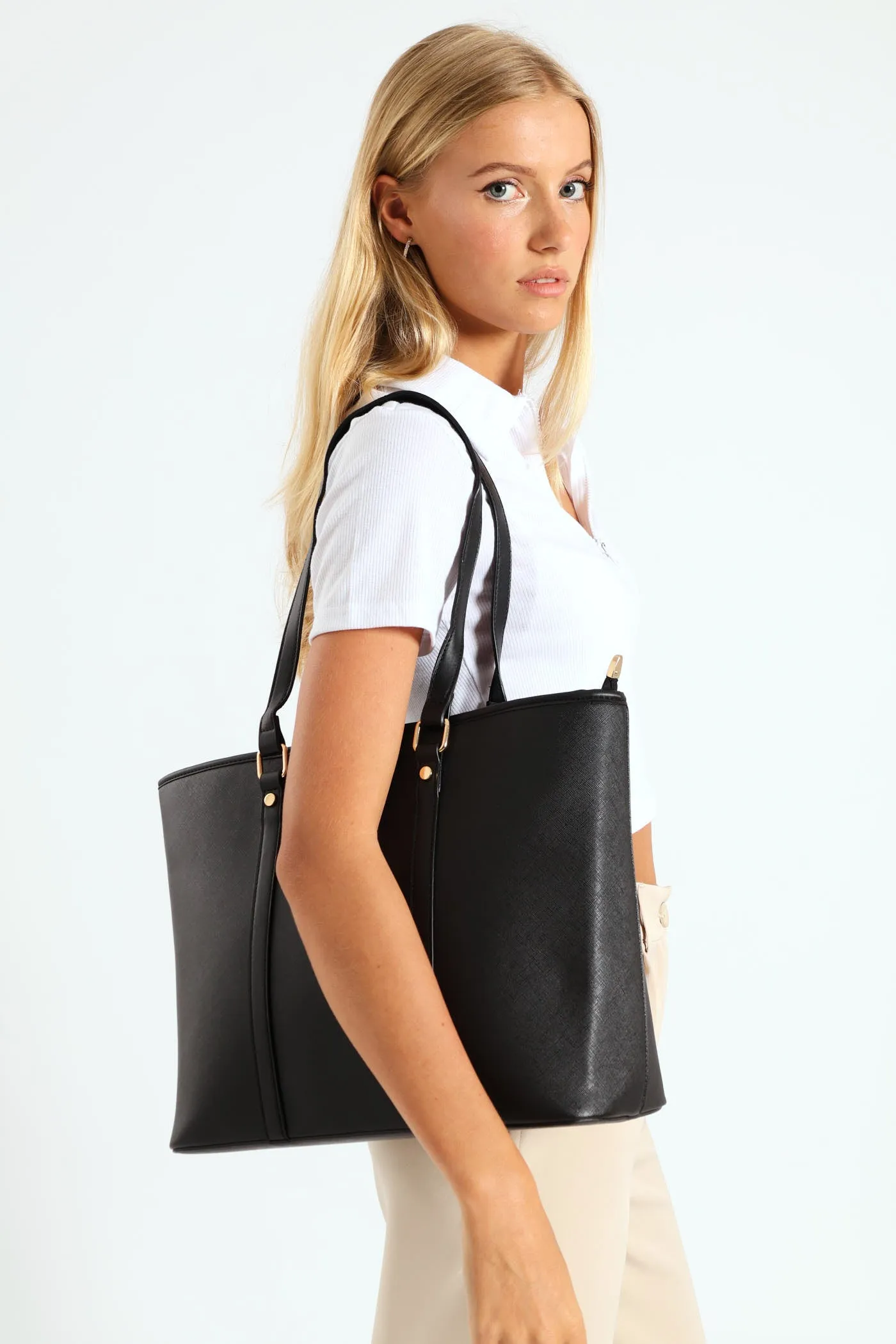 Canvas Shopper - Black