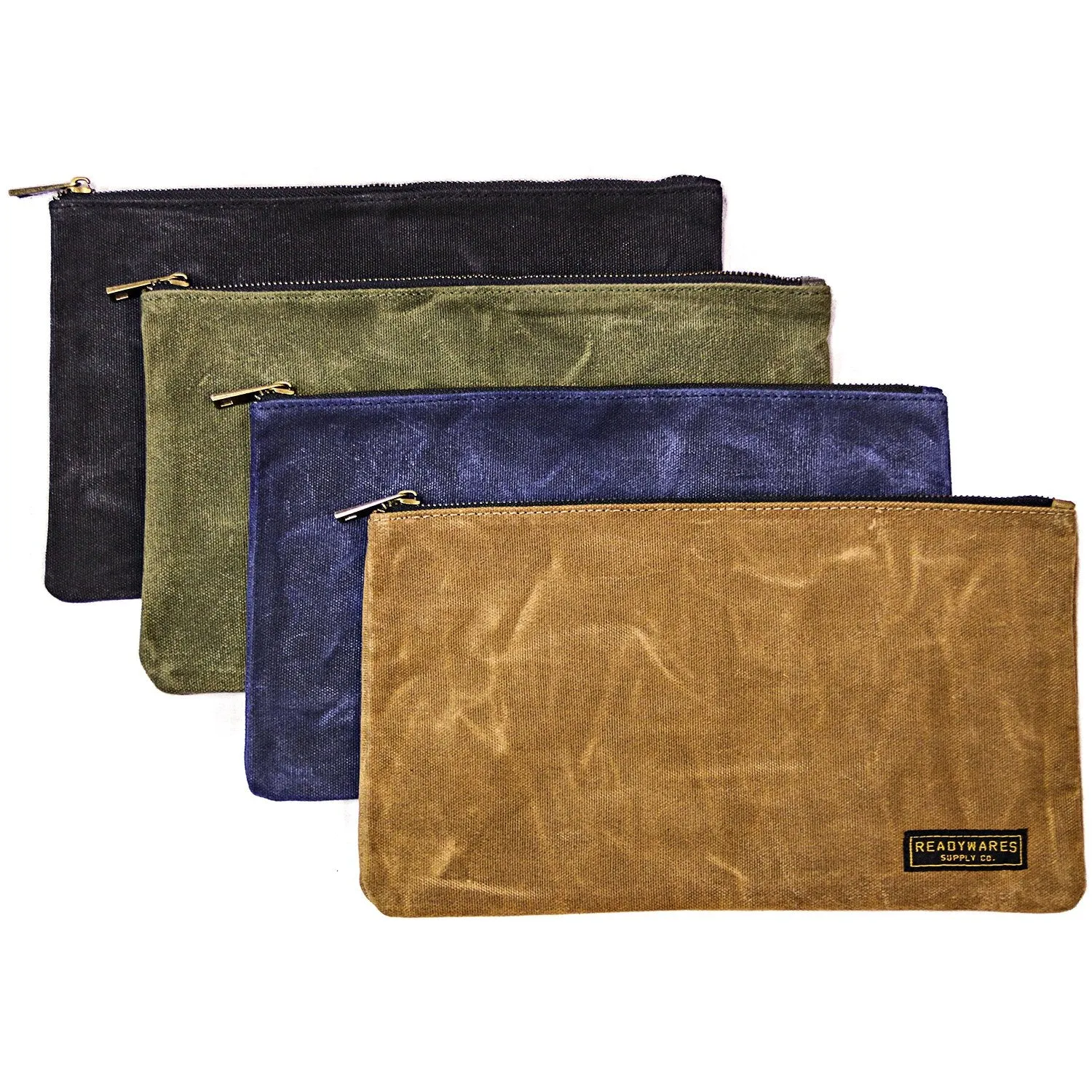 Canvas Zipper Bags 4-Pack