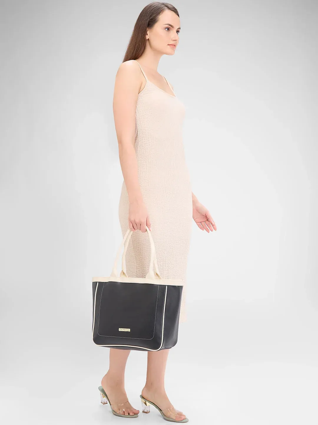 Caprese Tivoli Medium Black Tote Bag