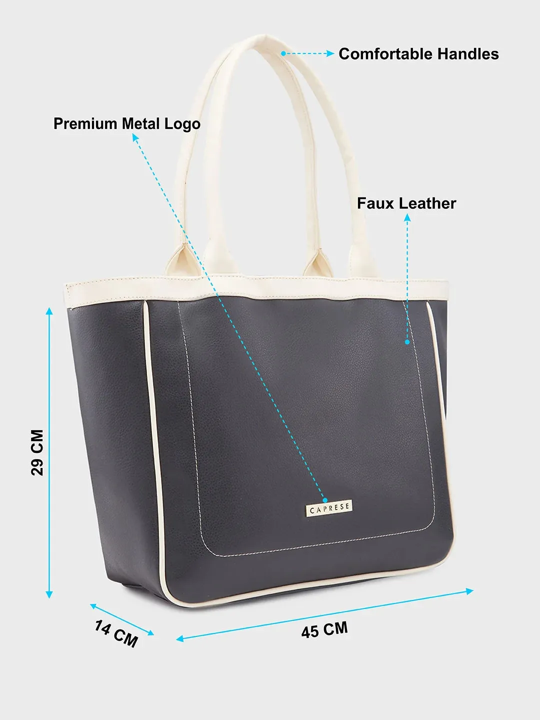 Caprese Tivoli Medium Black Tote Bag