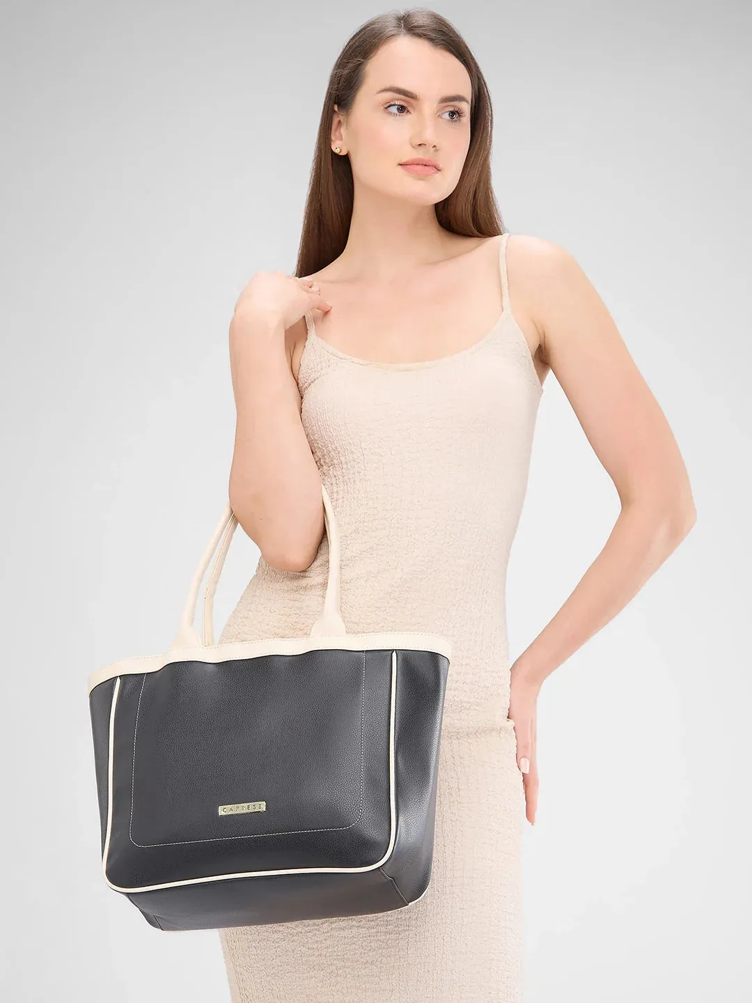 Caprese Tivoli Medium Black Tote Bag