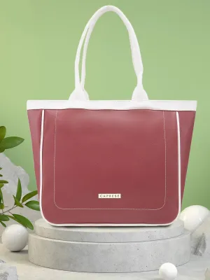 Caprese Tivoli Medium Maroon Tote Bag