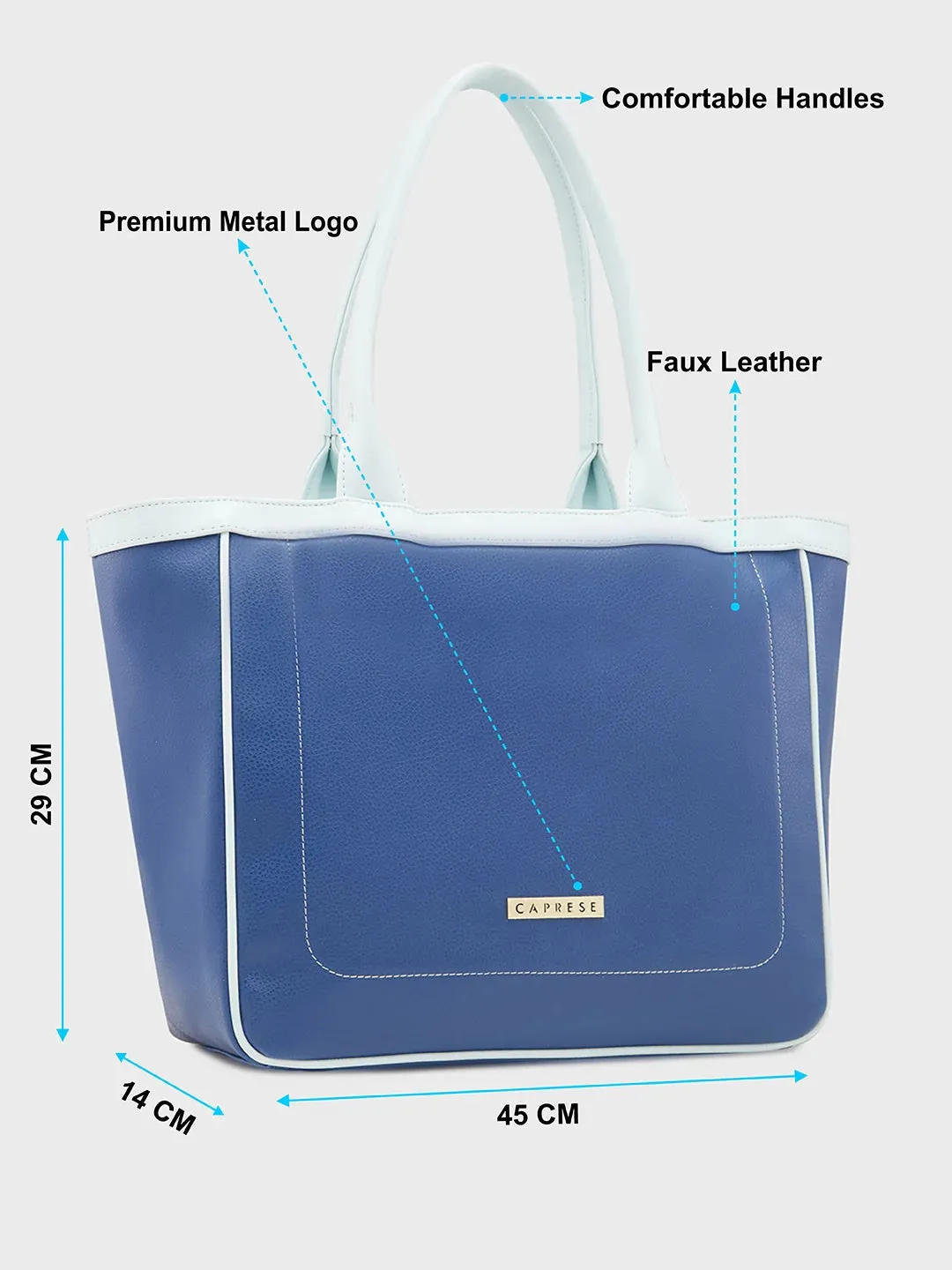 Caprese Tivoli Medium Navy Tote Bag