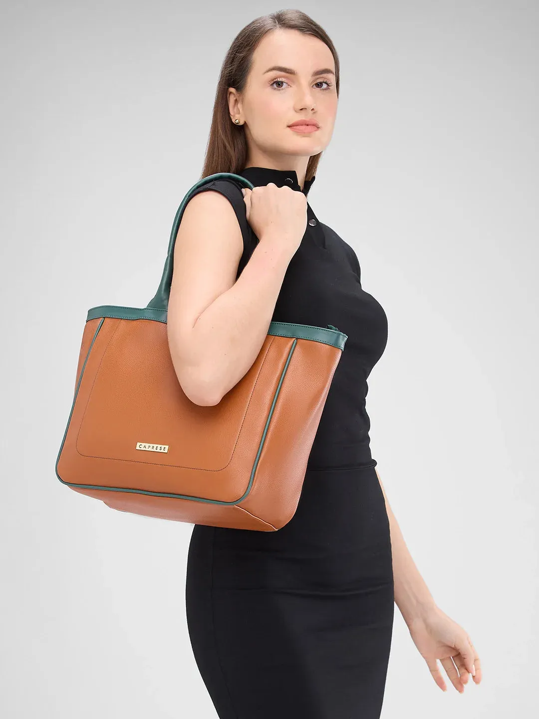 Caprese Tivoli Medium Tan Tote Bag
