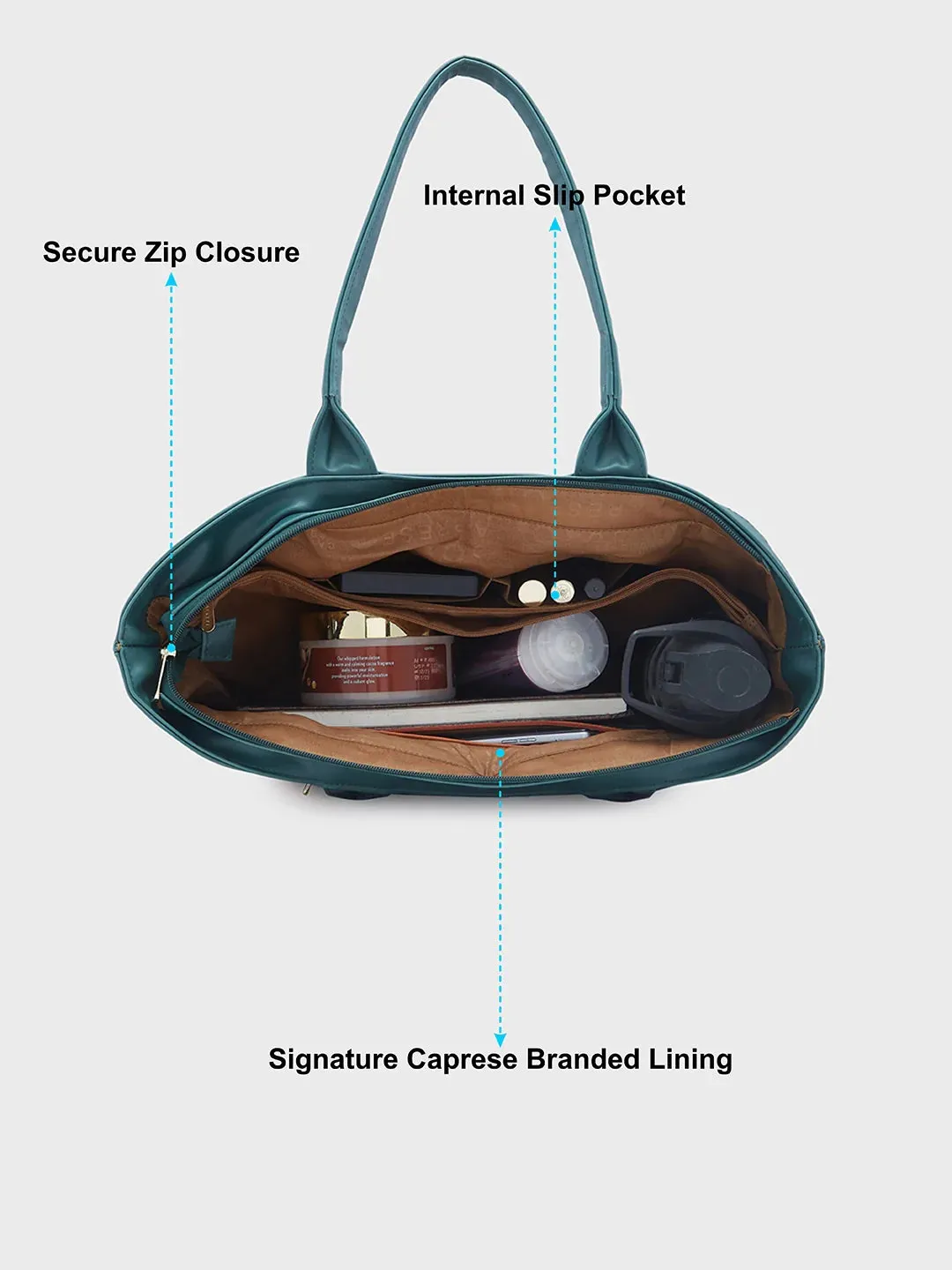 Caprese Tivoli Medium Tan Tote Bag