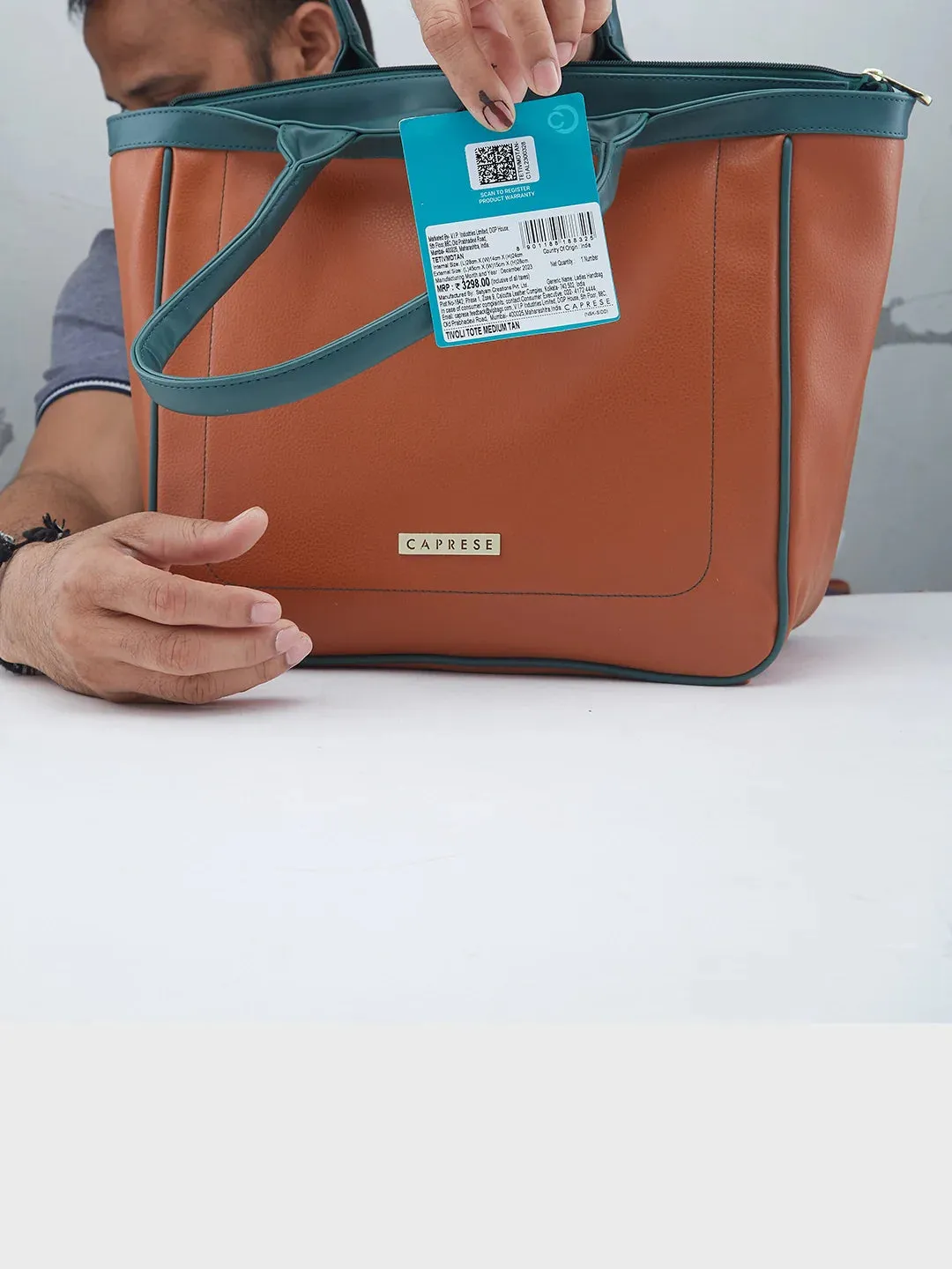 Caprese Tivoli Medium Tan Tote Bag