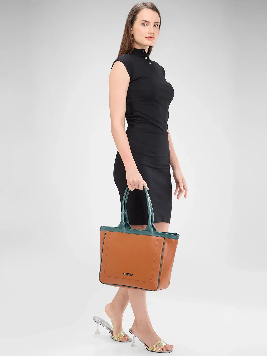 Caprese Tivoli Medium Tan Tote Bag