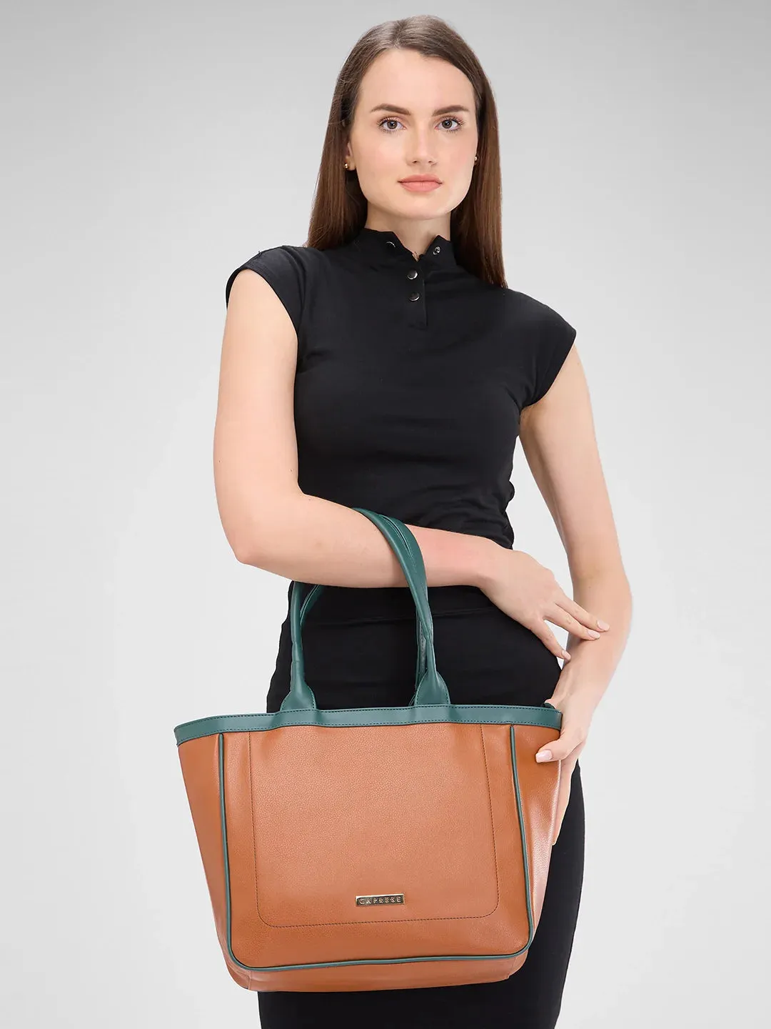 Caprese Tivoli Medium Tan Tote Bag