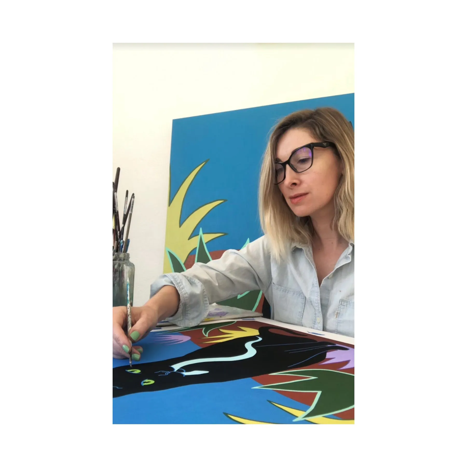 Caris Reid, Hunter’s Moon, 2022; Hand-Embellished, Signed, and Numbered Limited Edition Print
