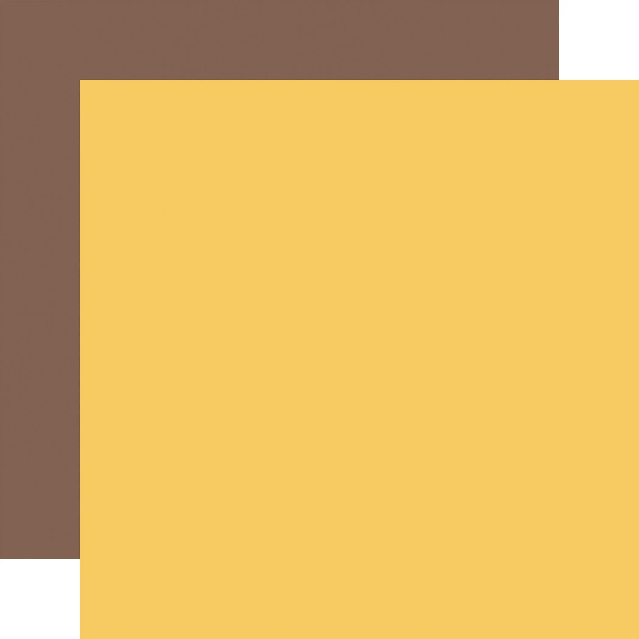 Carta Bella - Sunflower Summer - 12x12 Single Sheet - Coordinating Solids - Yellow / Brown
