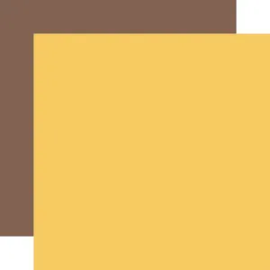 Carta Bella - Sunflower Summer - 12x12 Single Sheet - Coordinating Solids - Yellow / Brown