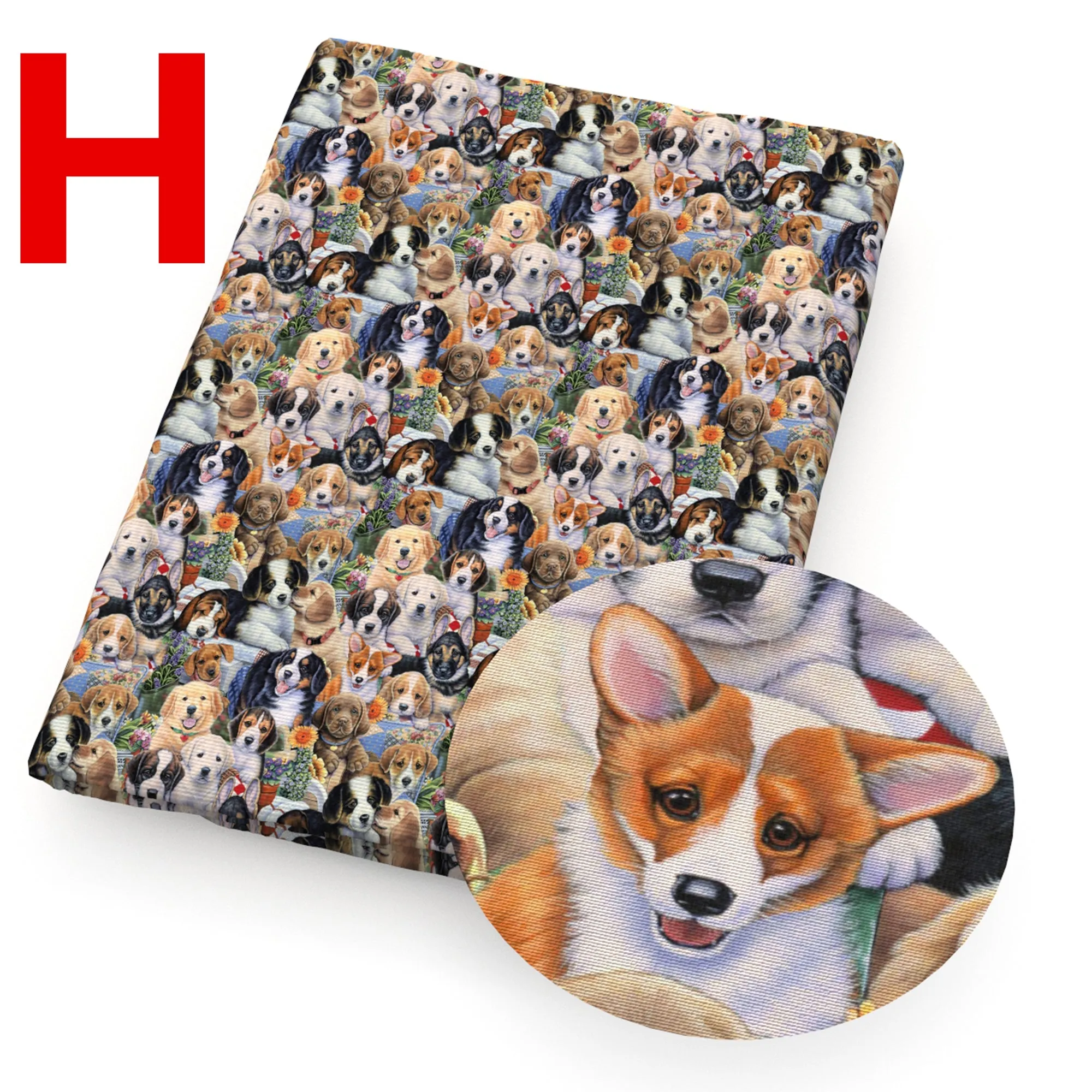 cat dog pet printed fabric