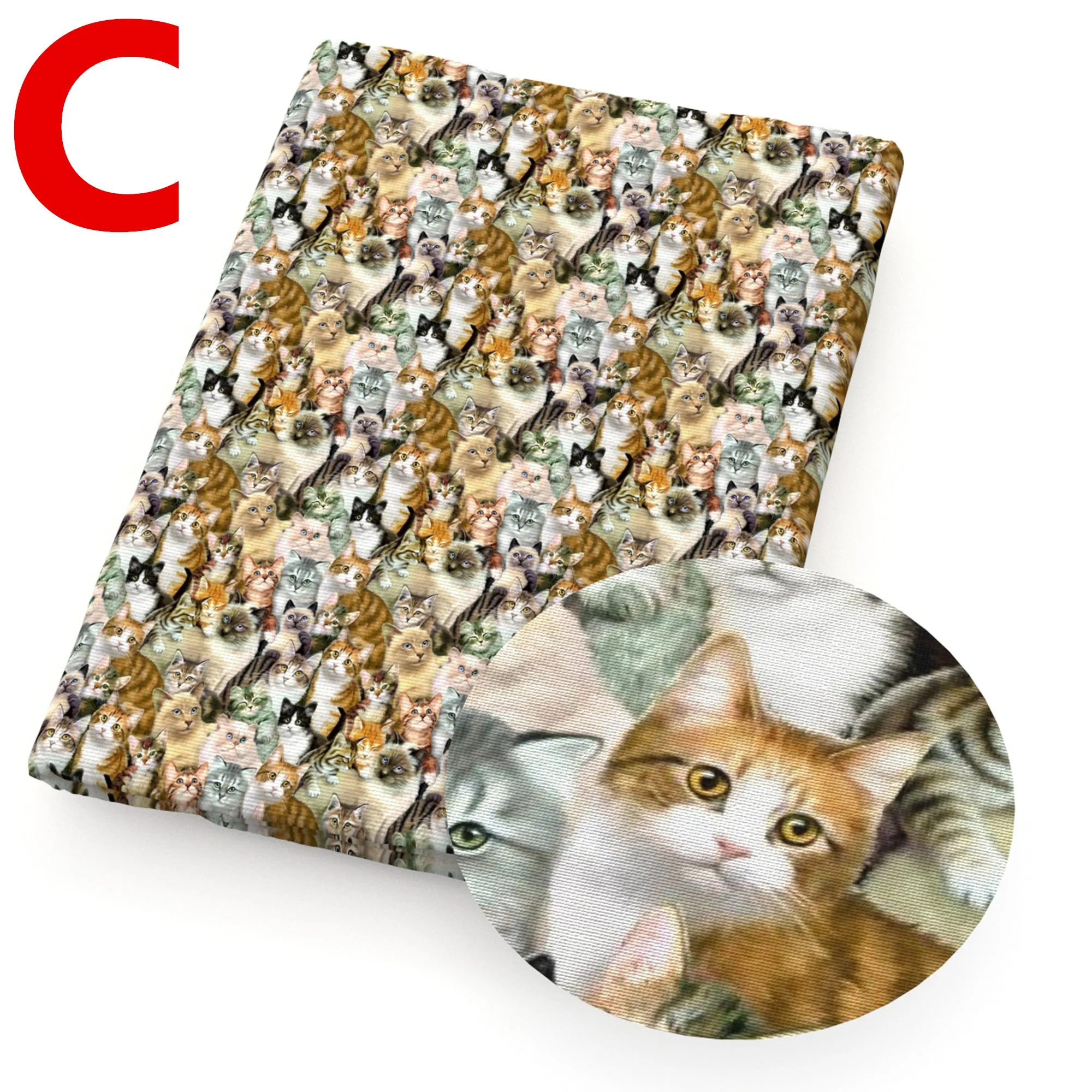 cat dog pet printed fabric