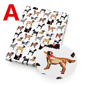 cat dog pet printed fabric