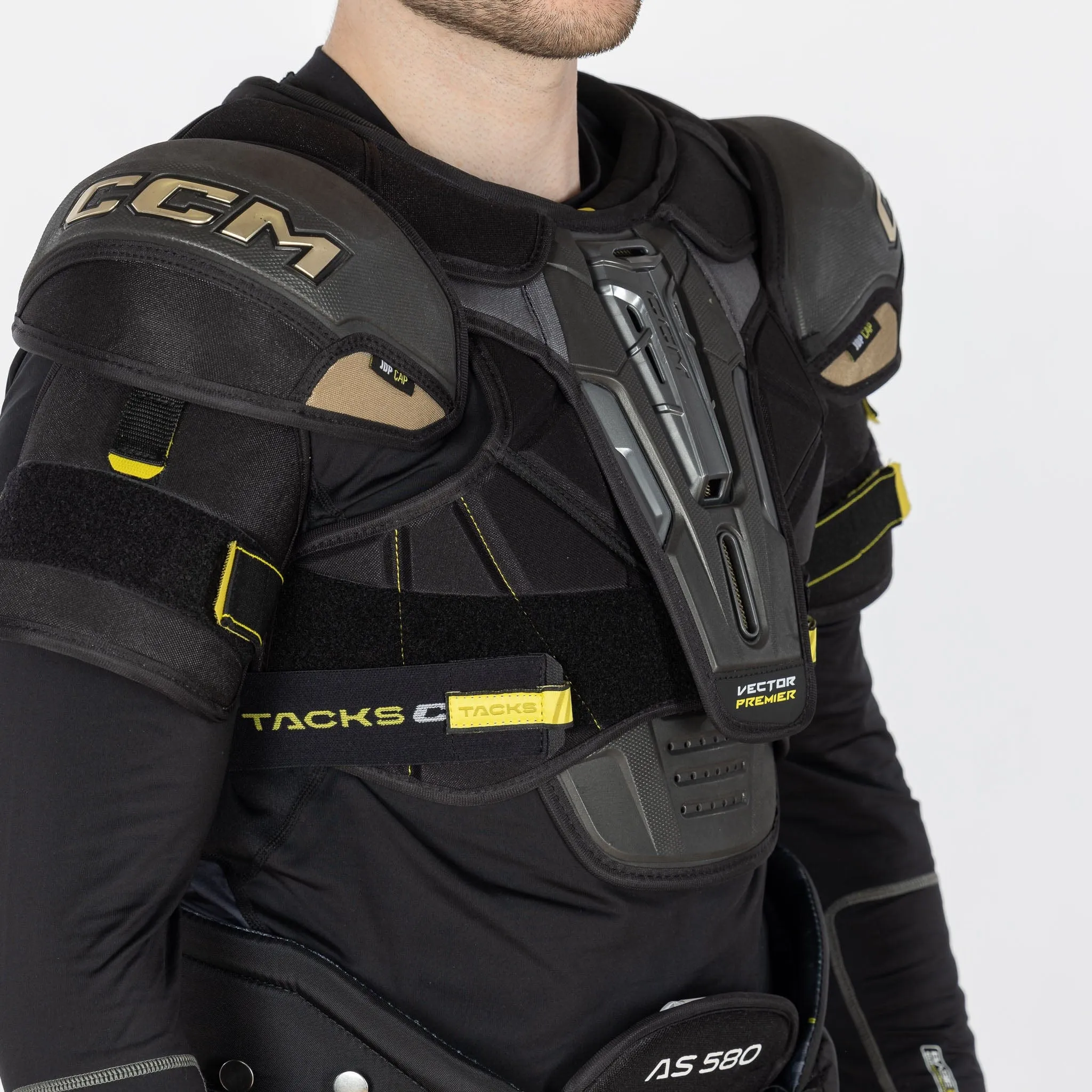 CCM Tacks Vector Premier Junior Hockey Shoulder Pads - 2022