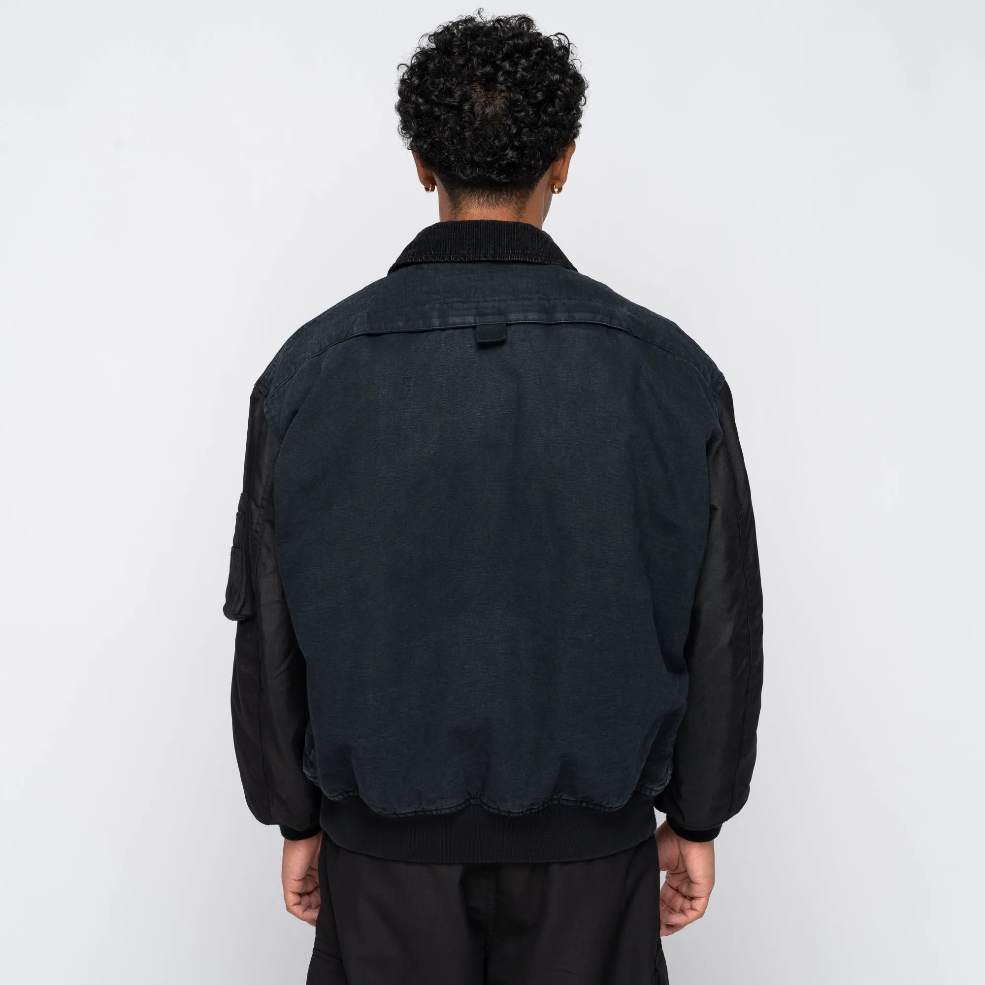 CdGH Denim Bomber Jacket Washed Black HN-J013-051