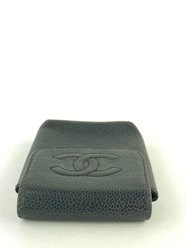 Chanel Black Caviar Leather Mobile or Cigarette Case 41C1117