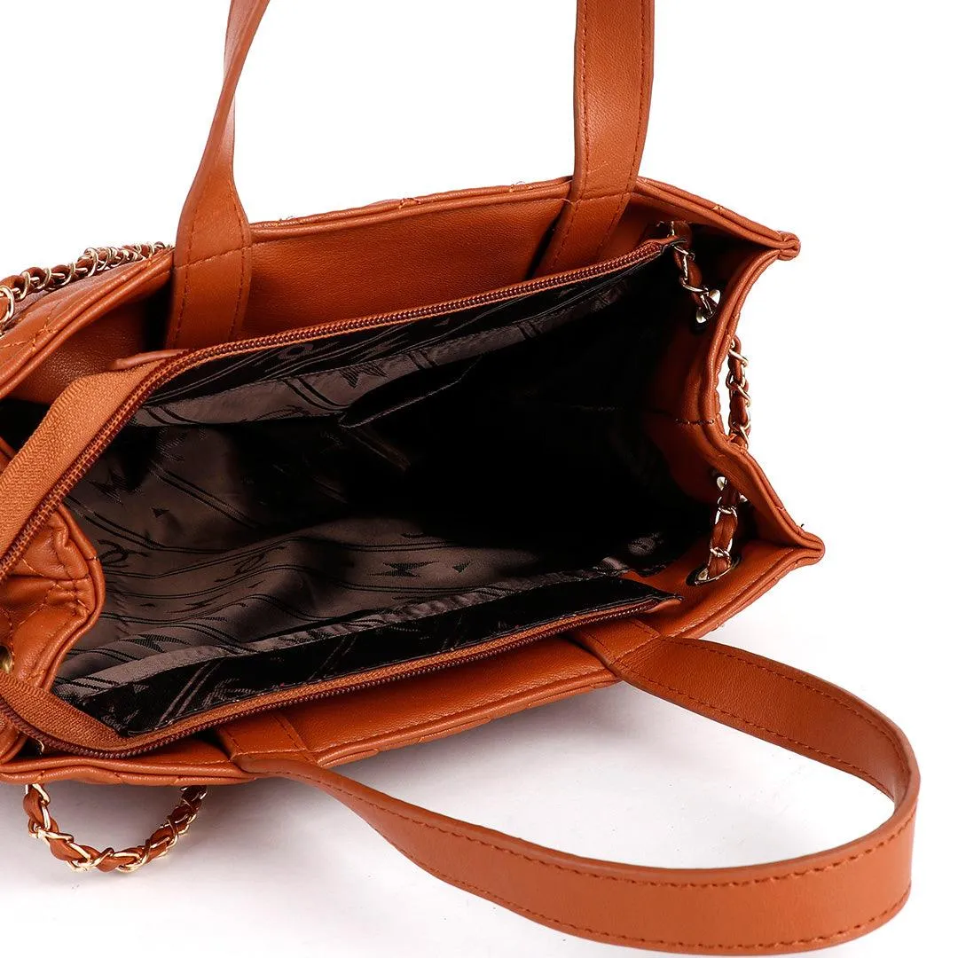 CHANEL GST Grand Shopping Chain Tote Bag Caviar Leather Brown