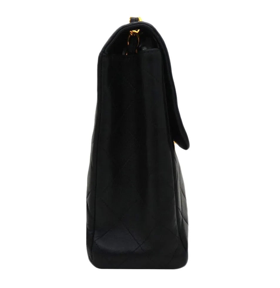 Chanel Vintage Black Lambskin Jumbo