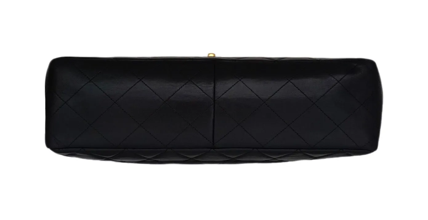 Chanel Vintage Black Lambskin Jumbo