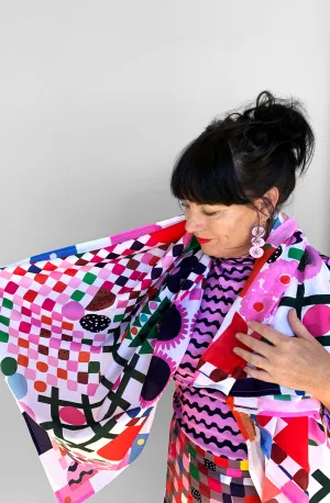 Check Bomb 100% cotton scarf