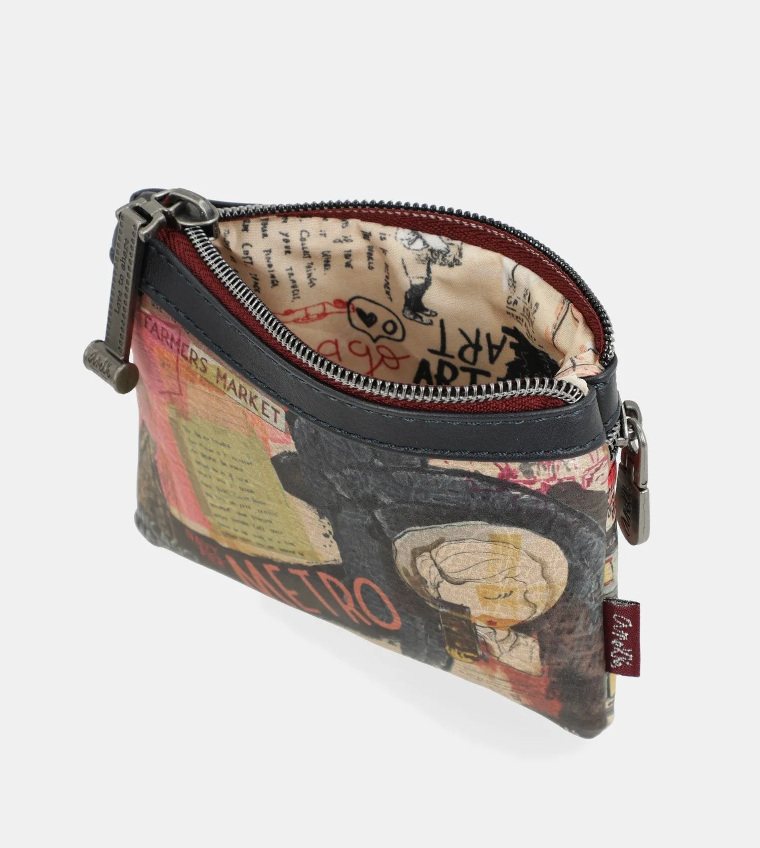 City Art purse with two zip closures