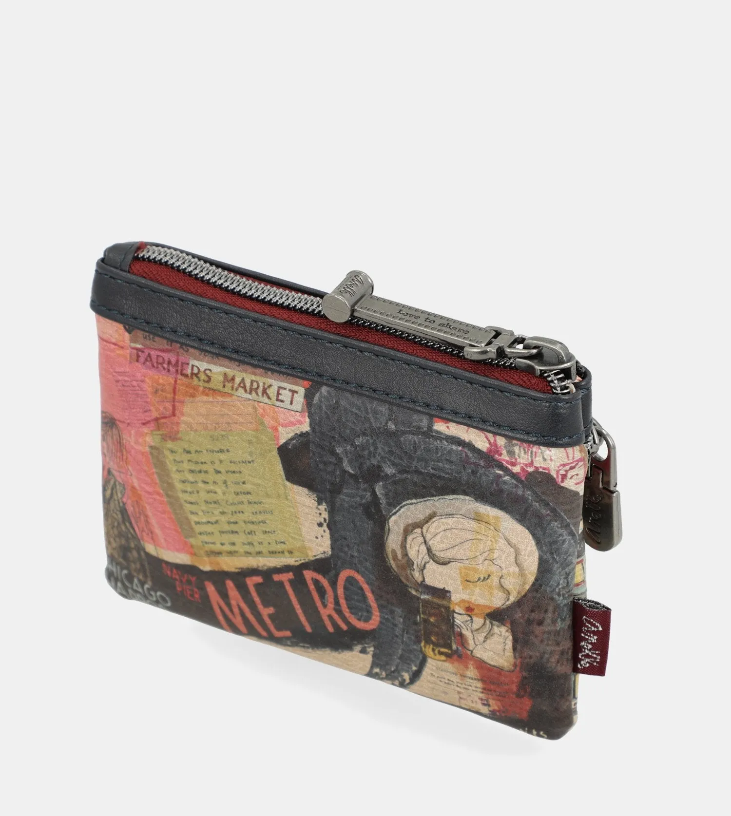 City Art purse with two zip closures