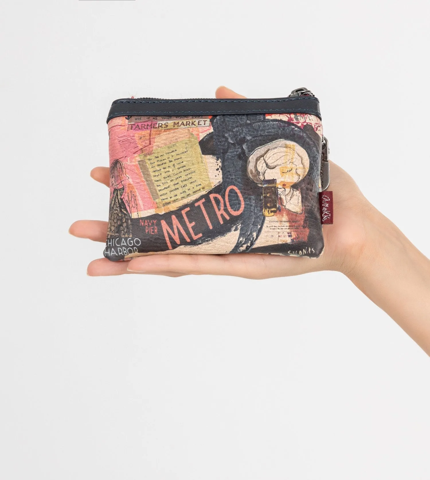 City Art purse with two zip closures