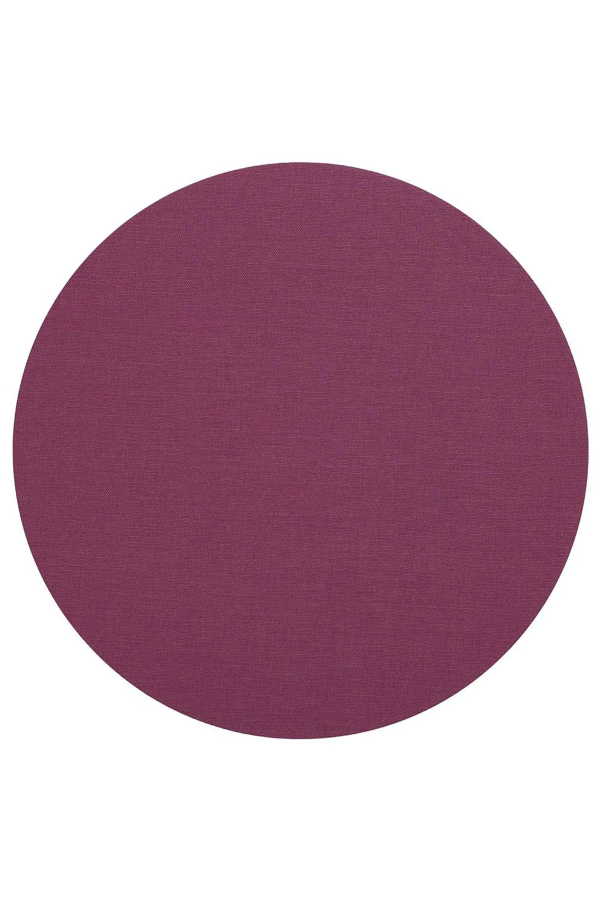 Classic Canvas Round Felt-Backed Placemat in Aubergine